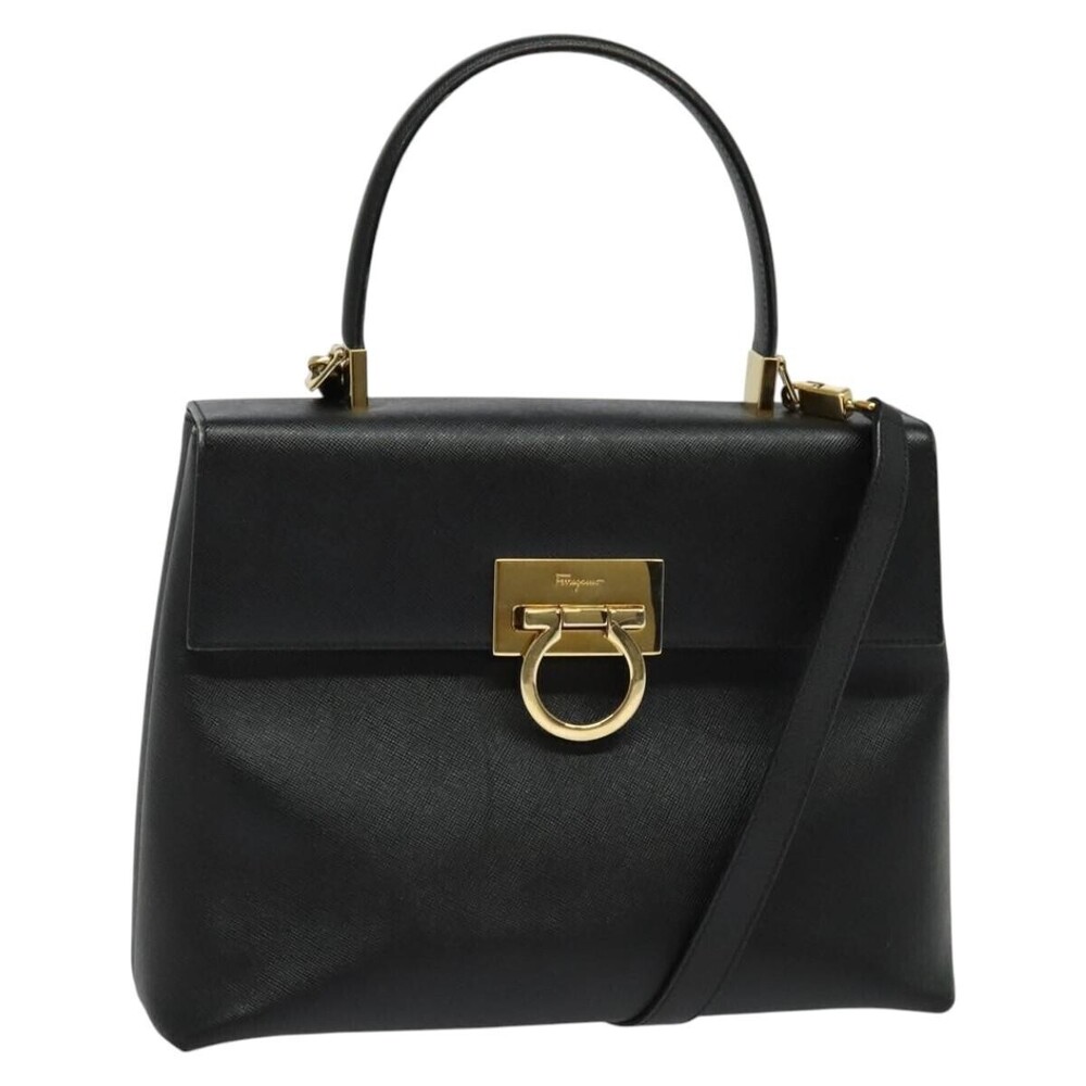 Salvatore Ferragamo Gancini Convertible Top Handle Leather Medium